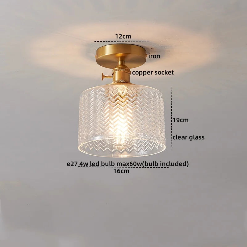 Afralia™ LED Glass Ceiling Lamp for Interior Decor