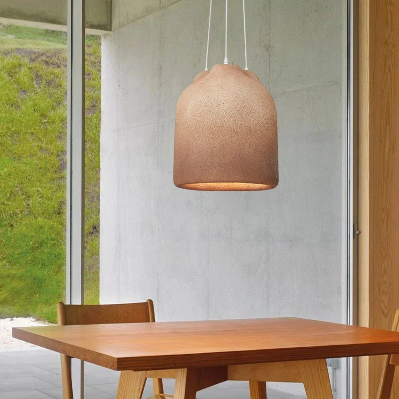 Afralia™ Wabi Sabi Chandelier Coffee LED Pendant Lamp