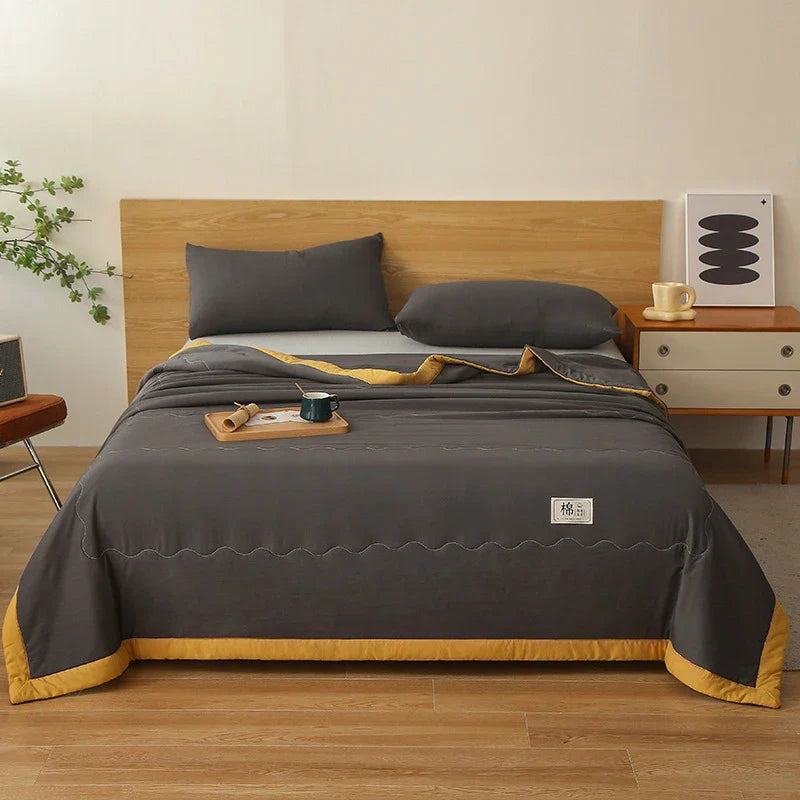 Afralia™ Pure Cotton Summer Quilt: Soft, Breathable, Washable, Skin-Friendly Blanket