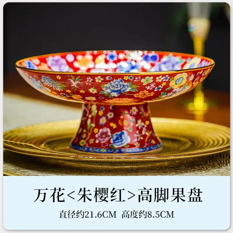 Afralia™ Ceramic Fruit Plate Large Capacity for Living Room Home Decor Refreshment
