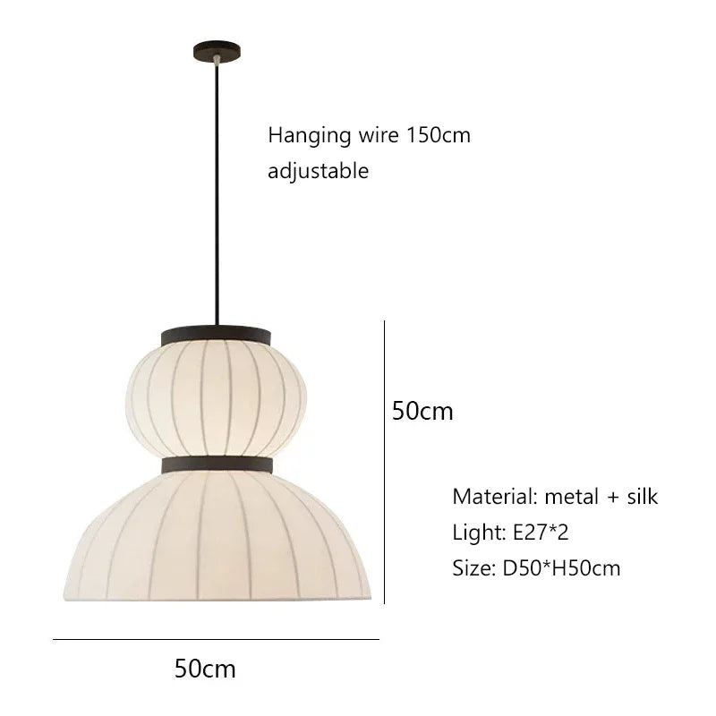 Afralia™ Silk LED Chandelier: Nordic Minimalist Pendant Light for Dining Room, Bedroom, Bar