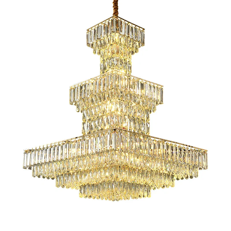 Afralia™ Spiral Staircase Crystal Chandelier: Modern High Living Room Light Luxury Design