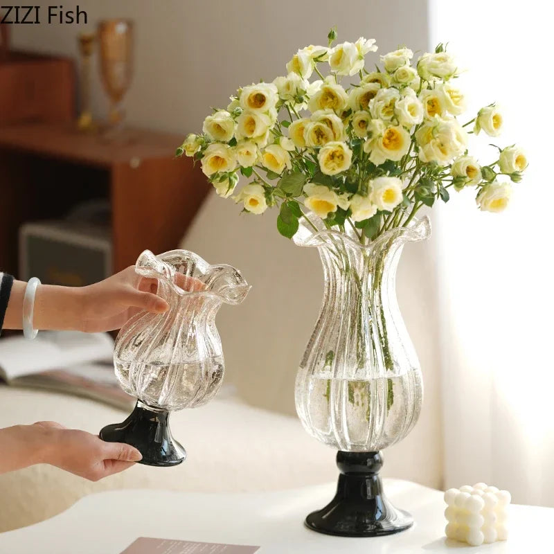 Afralia™ Glass Vase for Hydroponics Plant Pot Room Decor & Flower Arrangement