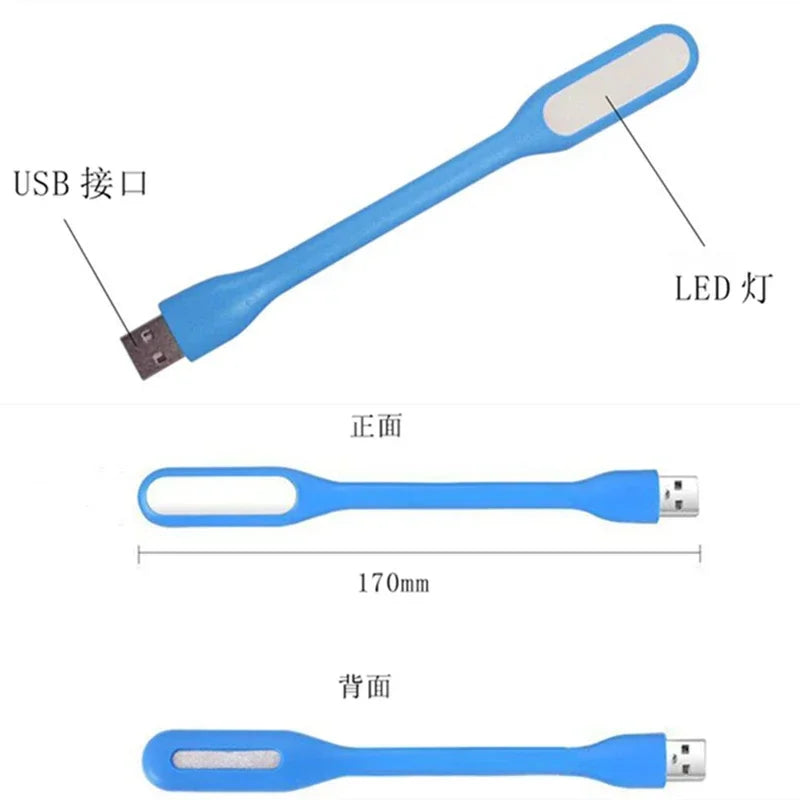 Afralia™ Mini USB LED Reading Lamp Night Light 5V 1.2W Flexible Desk Lamp