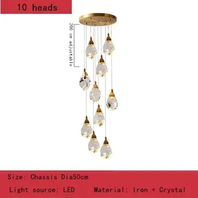 Afralia™ Crystal Chandelier Pendant Lights for Elegant Home Decor