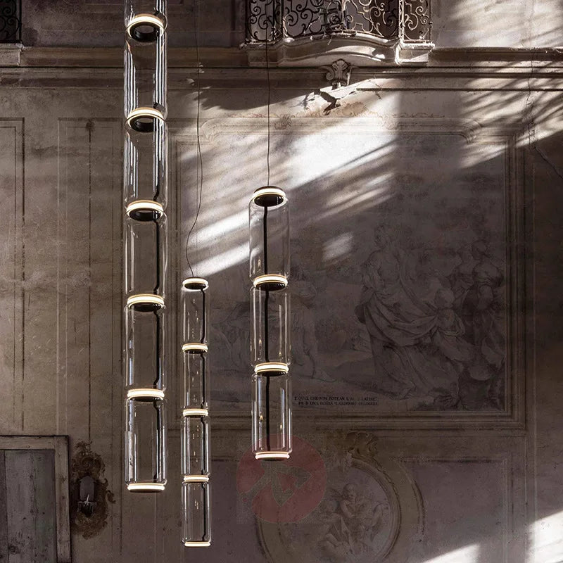 Afralia™ Modern Glass Pendant Lamp Noctambule for Villa Living Room Staircase Bar Loft