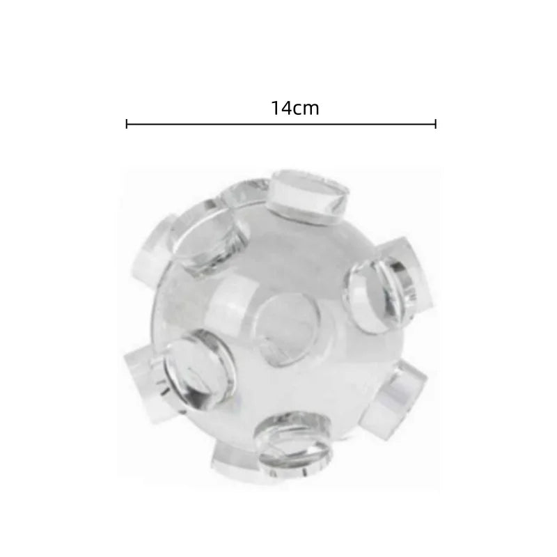 Geometric Crystal Ball Decor by Afralia™ - Transparent Glass Abstract Ornament