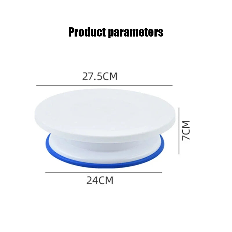 Afralia™ Cake Decorating Turntable Stand: Rotating Stable Round Cake Table for Baking