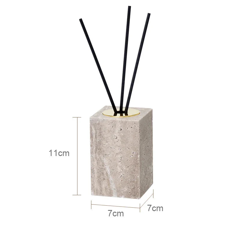 Afralia™ Natural Marble Bathroom Set with Soap Dispenser, Diffuser, & Holder Tray