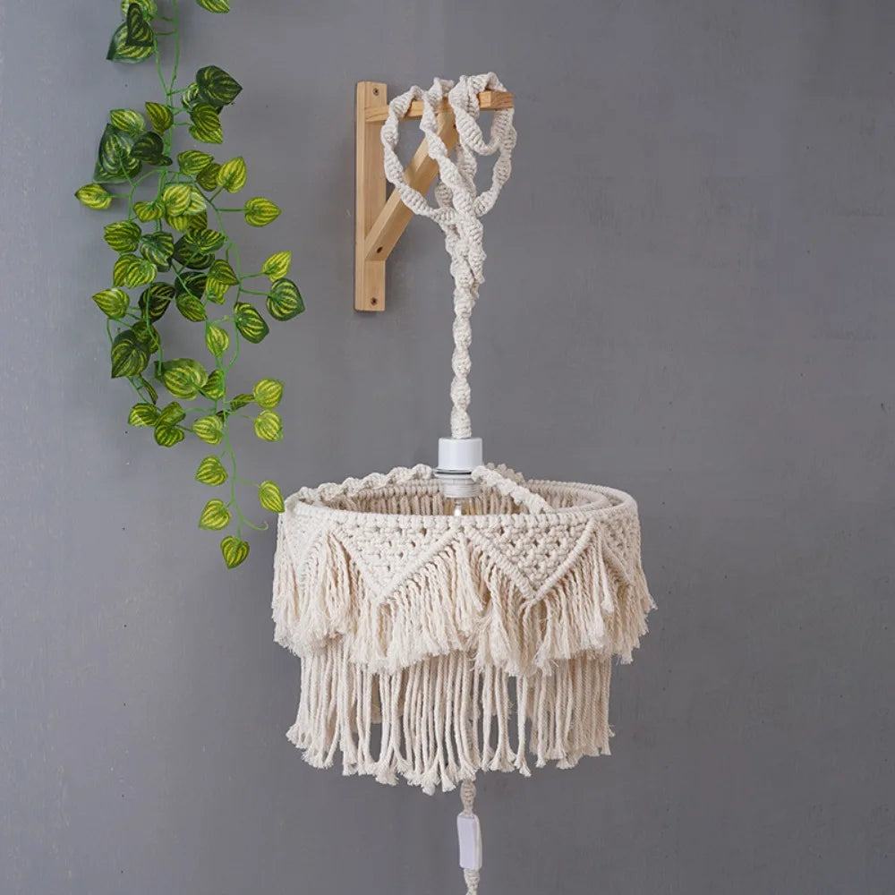 Afralia™ Hemp Rope LED Pendant Lamp with E27 Base for Boho Industrial Farmhouse Decor