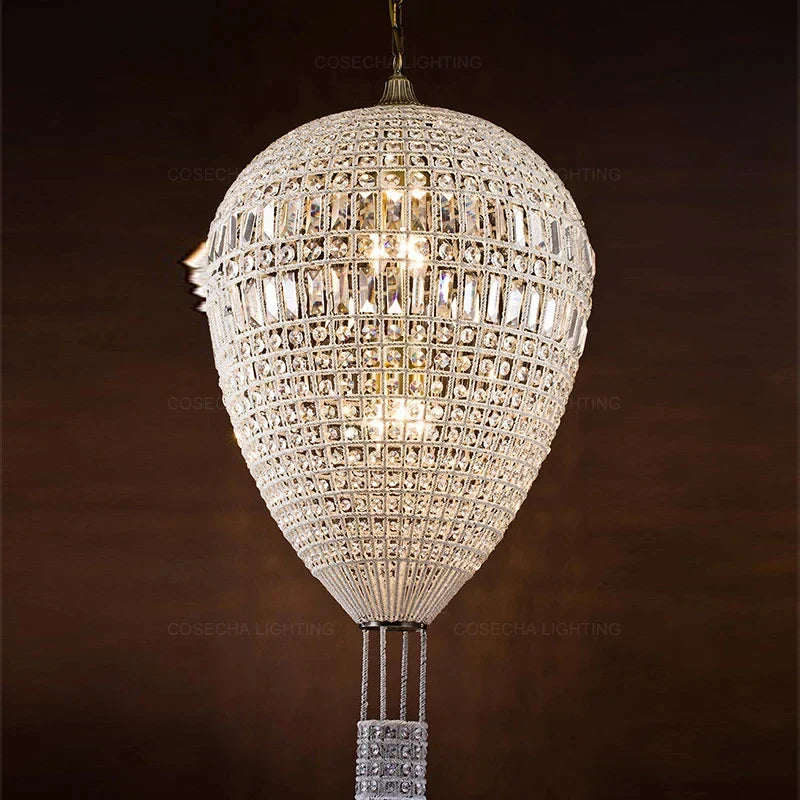 Afralia™ French Balloon Crystal Pendant Lights for Luxury Home Decor