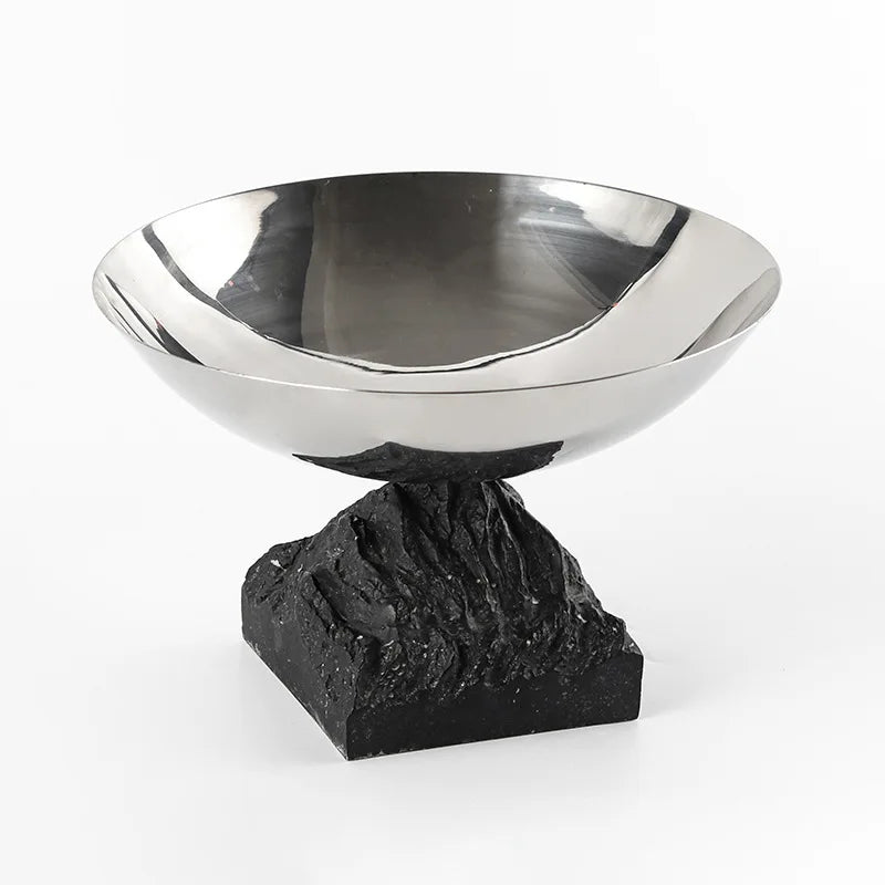 Afralia™ Rockery Base Fruit Bowl: Abstract Storage Tray and Room Decoration Accent