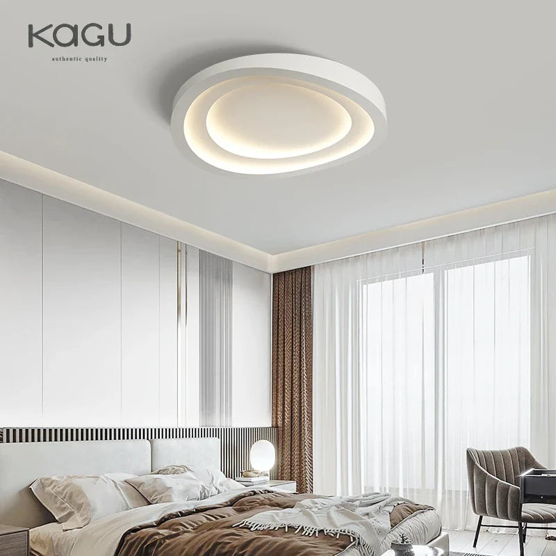 Afralia™ LED Round Ceiling Lamp with Remote Control Dimming for Modern Indoor Lighting