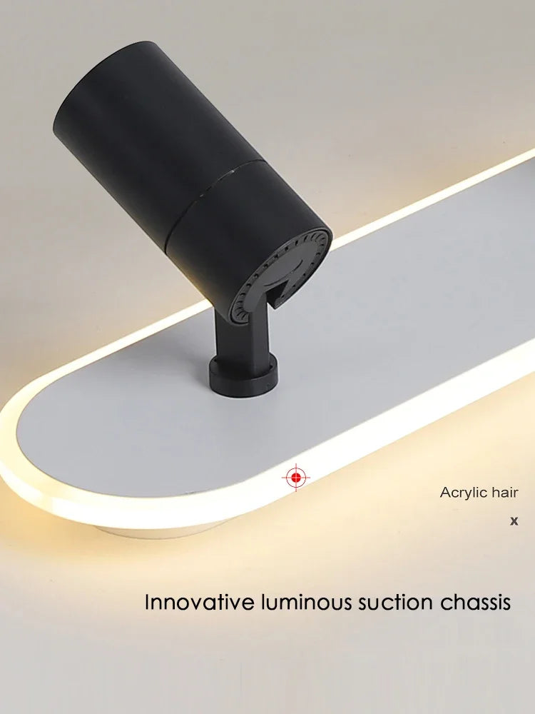 Afralia™ Modern LED Ceiling Lamps with Spotlight, Strip Acrylic Chandeliers Lights for Living Room