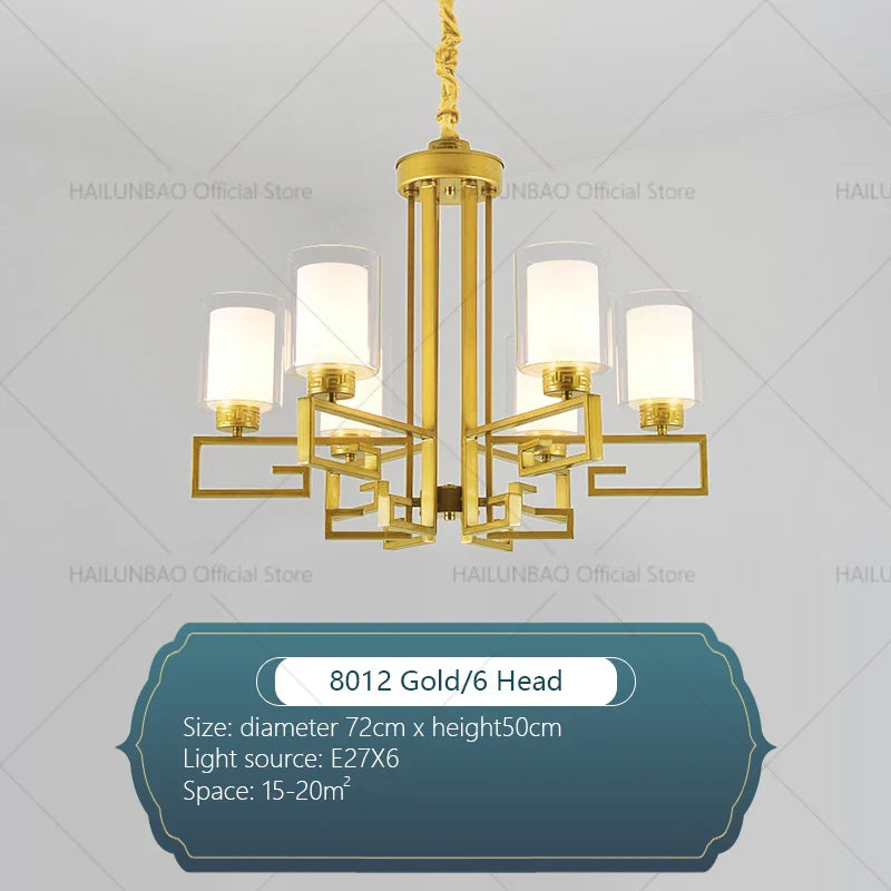 Afralia™ Chinese Style Luxury Living Room Chandelier for Elegant Homes