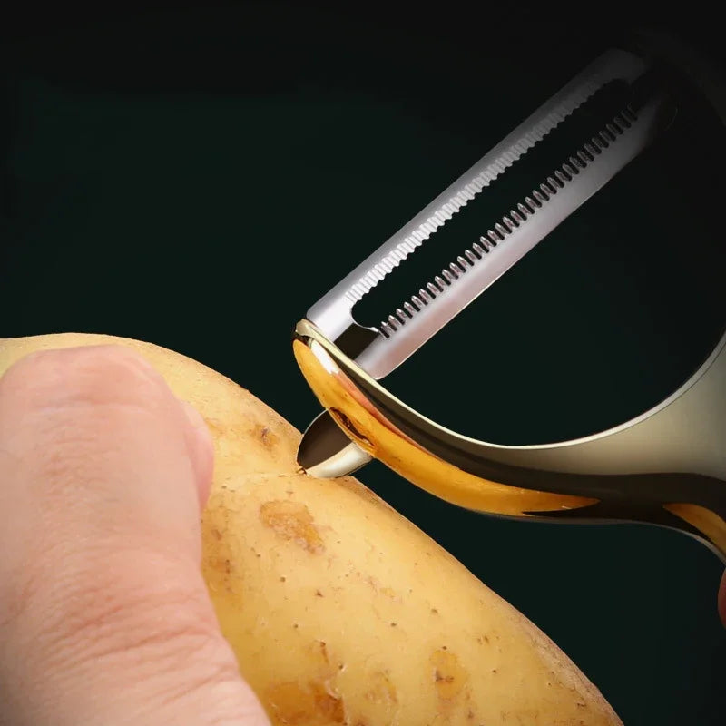 Afralia™ Stainless Steel Vegetable Peeler with Wooden Handle