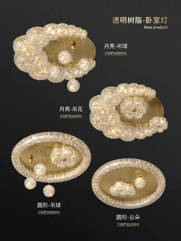Afralia™ Nordic Luxury Copper Golden Ceiling Light for Modern Dining Room Lighting