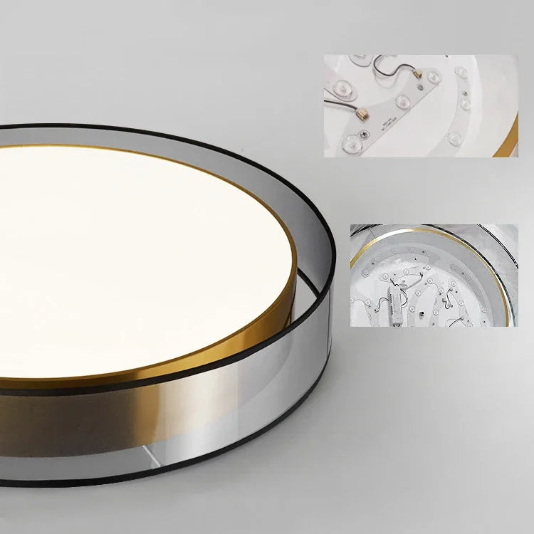 Afralia™ Copper LED Pendant Double Shade Ceiling Light for Modern Loft and Living Room