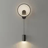 Afralia™ Modern Nordic LED Wall Sconce for Bedroom Decor - Black/Gold Wall Lamp