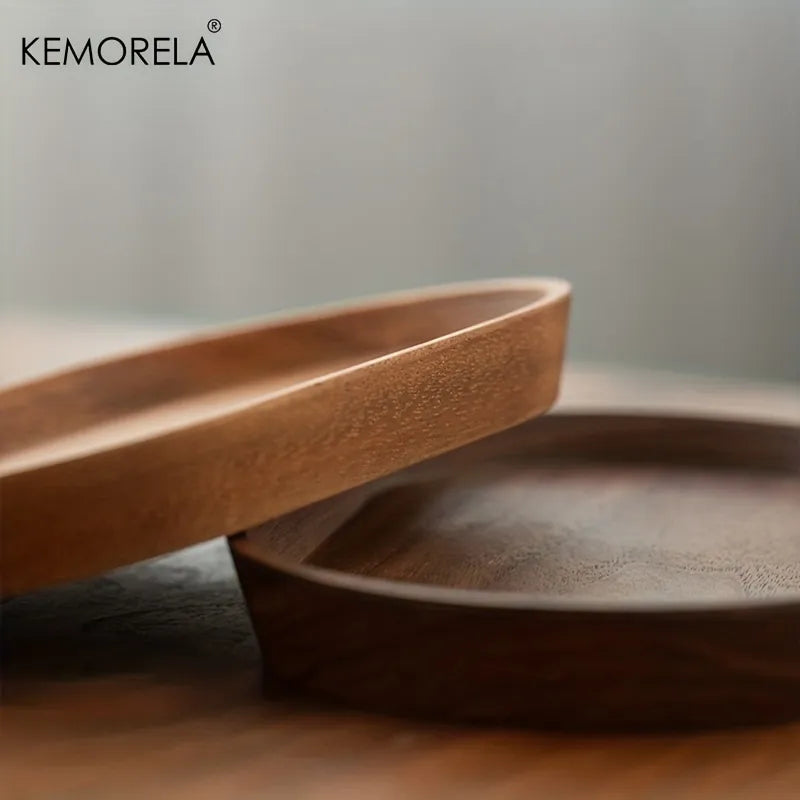 Japanese-Inspired Wooden Tray for Desserts and Snacks