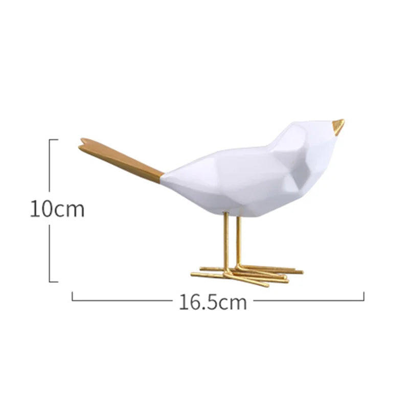Afralia™ Resin Bird Figurine: Modern Geometric Origami Animal Statue for Home & Office Decor
