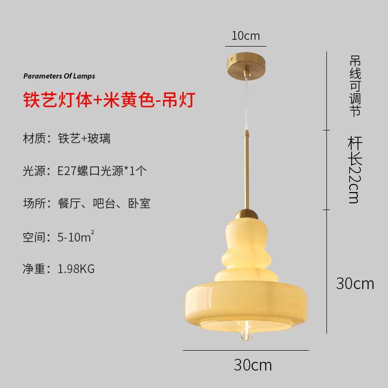 Afralia™ Colorful Gourd Pendant Lights for Restaurant, Kitchen, Bedroom, Bar, Dining Room