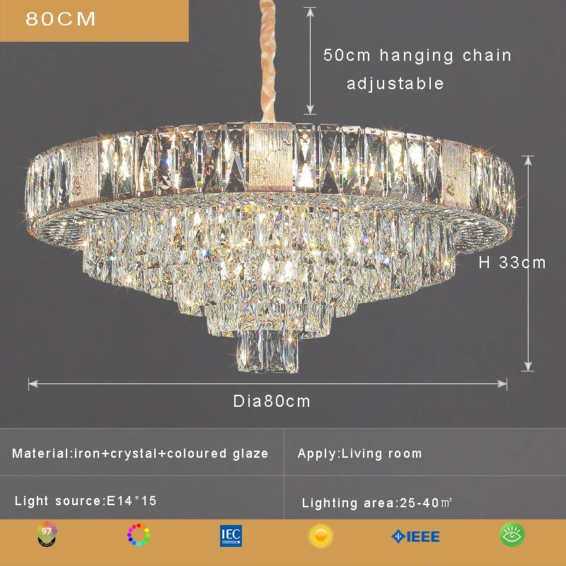 Afralia™ Clear Crystal Chandelier for Elegant Home Décor and Dining Room Ambiance