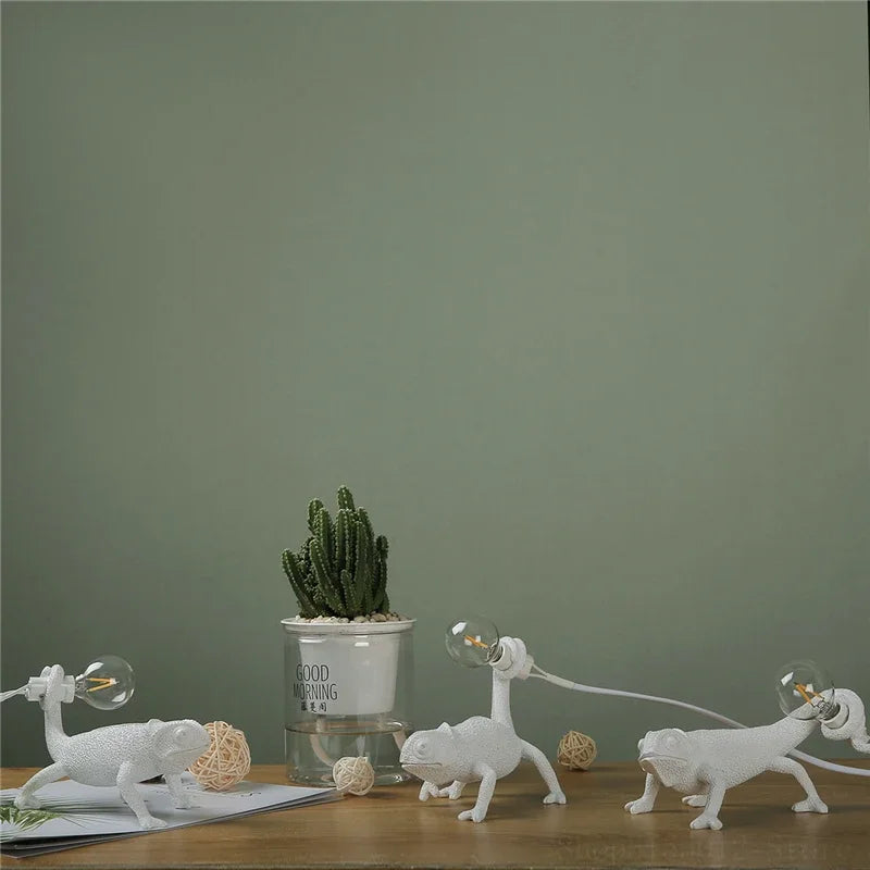 Afralia™ Chameleon Night Light for Bedroom Decor and Reading Lamp