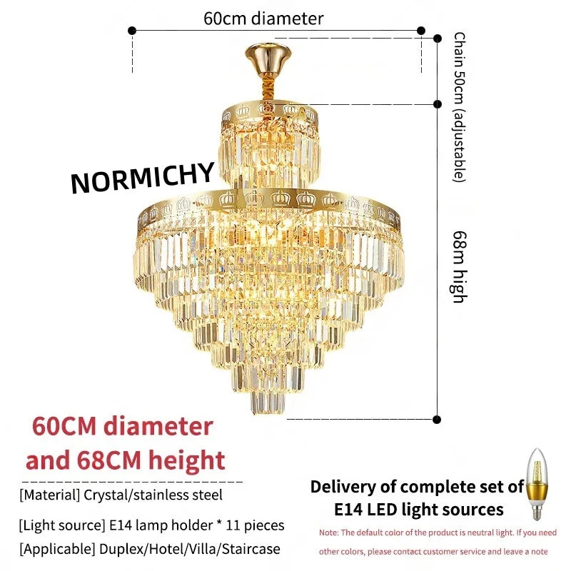 Afralia™ Crystal Spiral Staircase Chandelier: Modern, Simple, Luxury LED Living Room Light