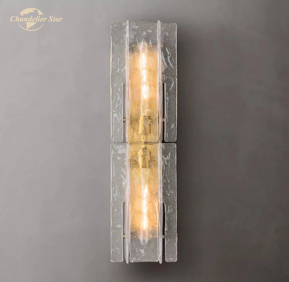 Afralia™ Glass Wall Sconce LED Light Fixture - Modern Lattice Wall Lamp Fixture