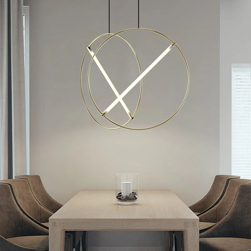Afralia™ LED Metal Pendant Light for Dining Room & Bedroom