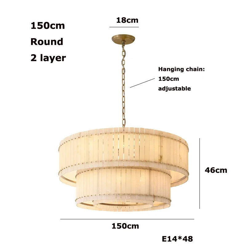 Afralia™ Marble LED Chandelier Ceiling Light Dimmable Fixture for Living Room