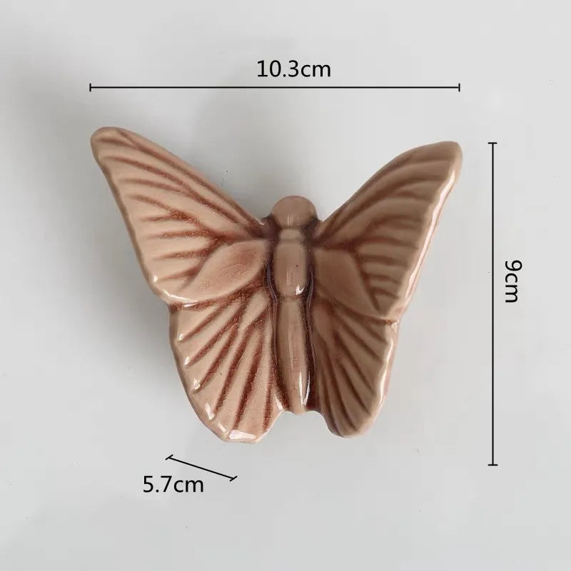 Afralia™ Ceramic Butterfly Wall Decor - 3D Papilionid Aesthetic Hanging Art