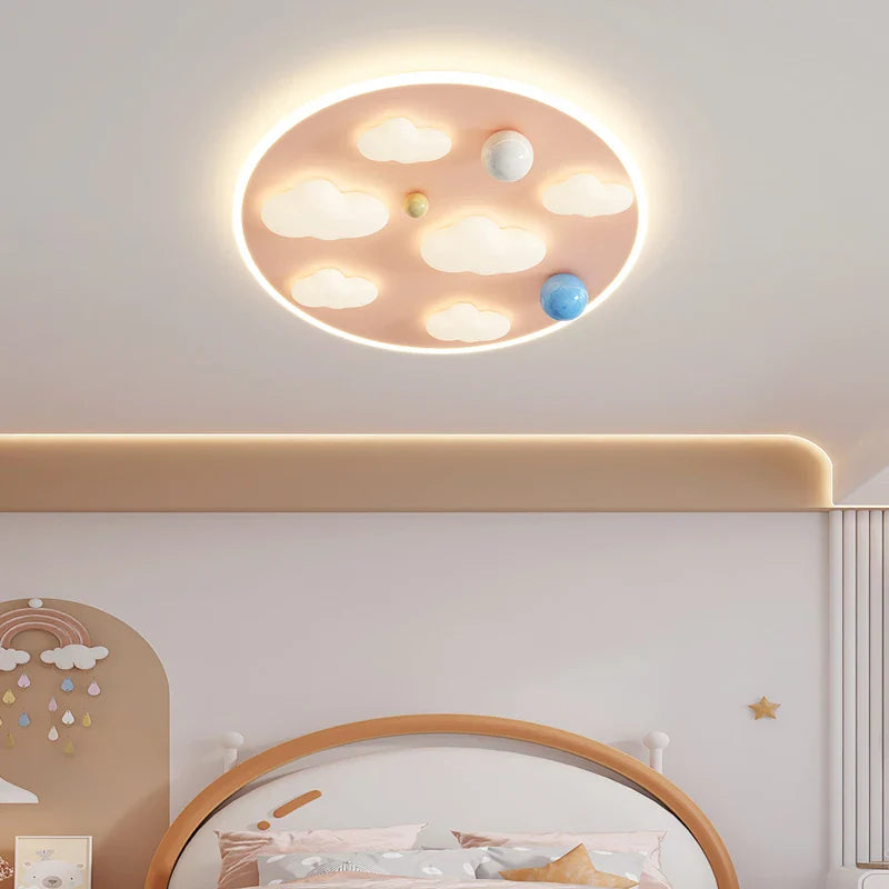 Afralia™ Cloud Shape Ceiling Lights Pink Blue 50CM - Indoor Decorative Ceiling Lamps