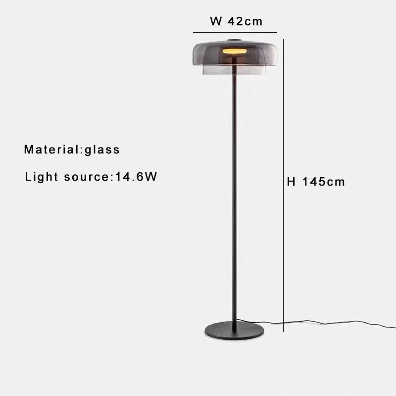 Afralia™ Glass LED Floor Lamp: Luxury Scandinavian Design for Artistic Bedroom Lighting