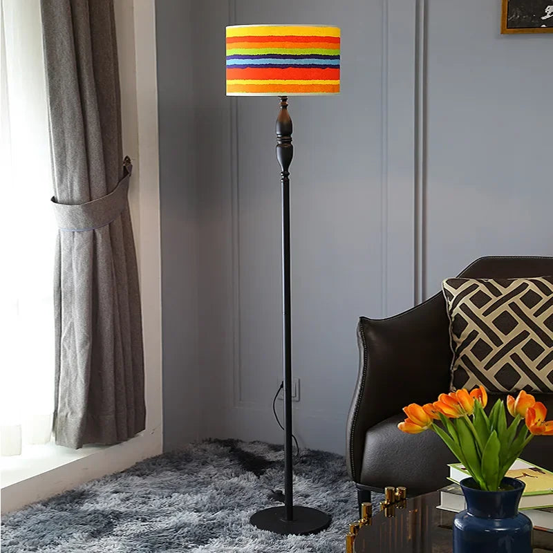 Afralia™ Nordic Style LED Floor Lamp Creative Personality Decoration Bedroom Study Lamp