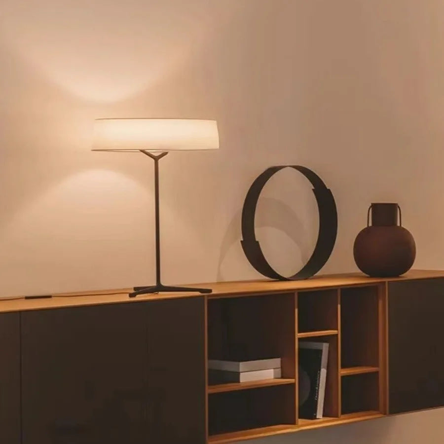 Afralia™ Italian Design Fabric Floor Lamp for Restaurant Living Room Bedroom