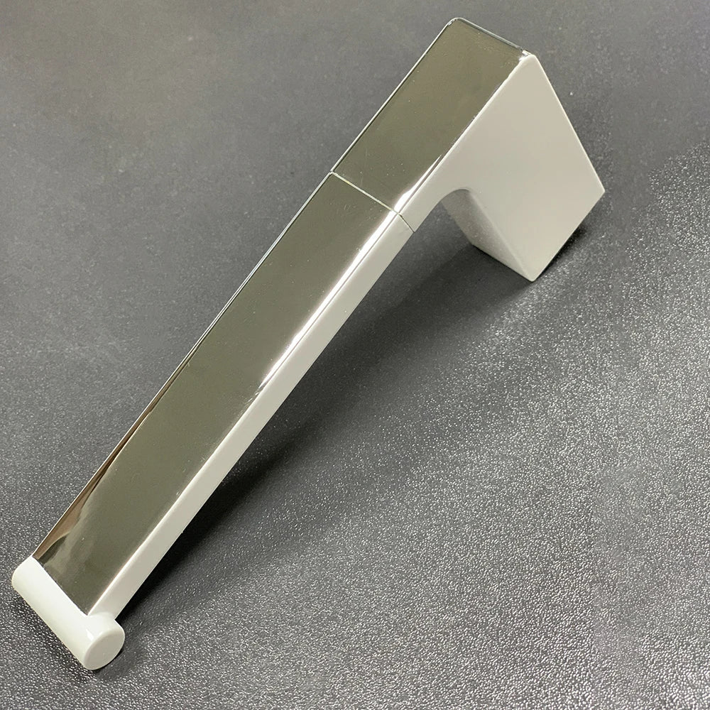 Afralia™ Euro White Bathroom Toilet Paper Holder Solid Chrome Roll Holder FM-5786L