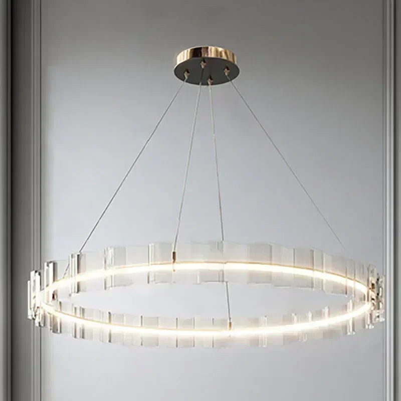 Afralia™ Nordic Luxury Wave Chandelier for Restaurant Bedroom Study Décor