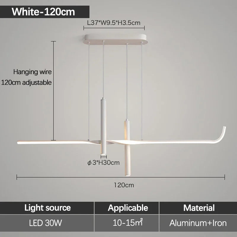 Afralia™ Adjustable LED Spotlight Chandelier Linear Pendant for Modern Home Dining Lighting