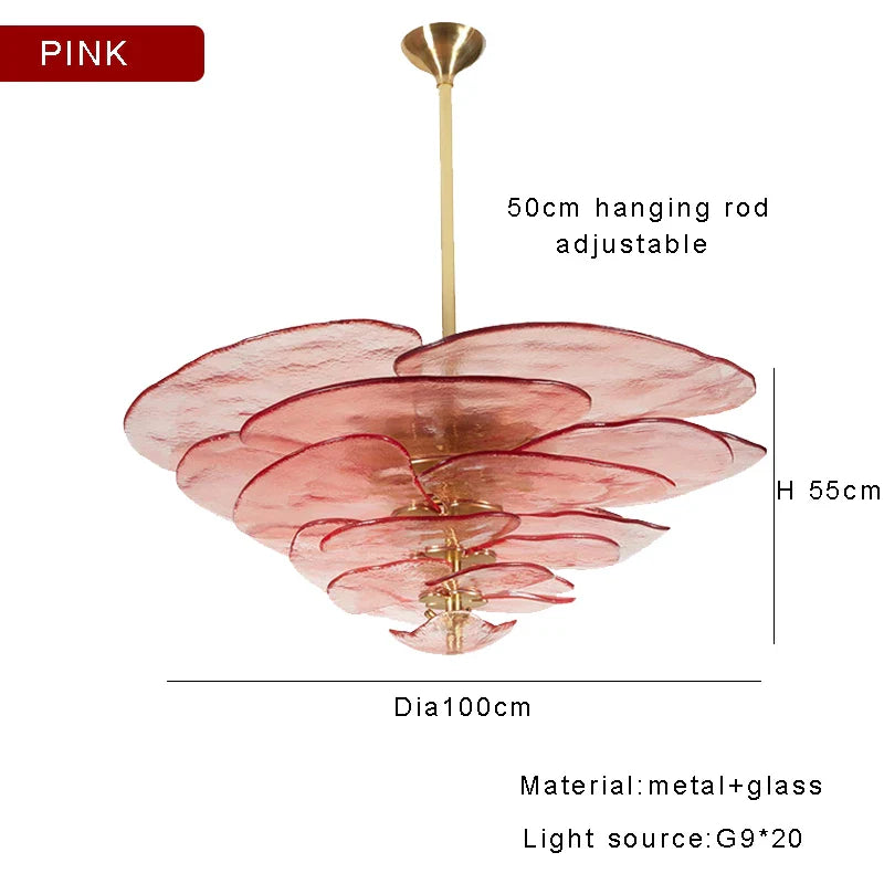 Afralia™ Amber Glass Ceiling Chandelier for Elegant Living Room Decor.