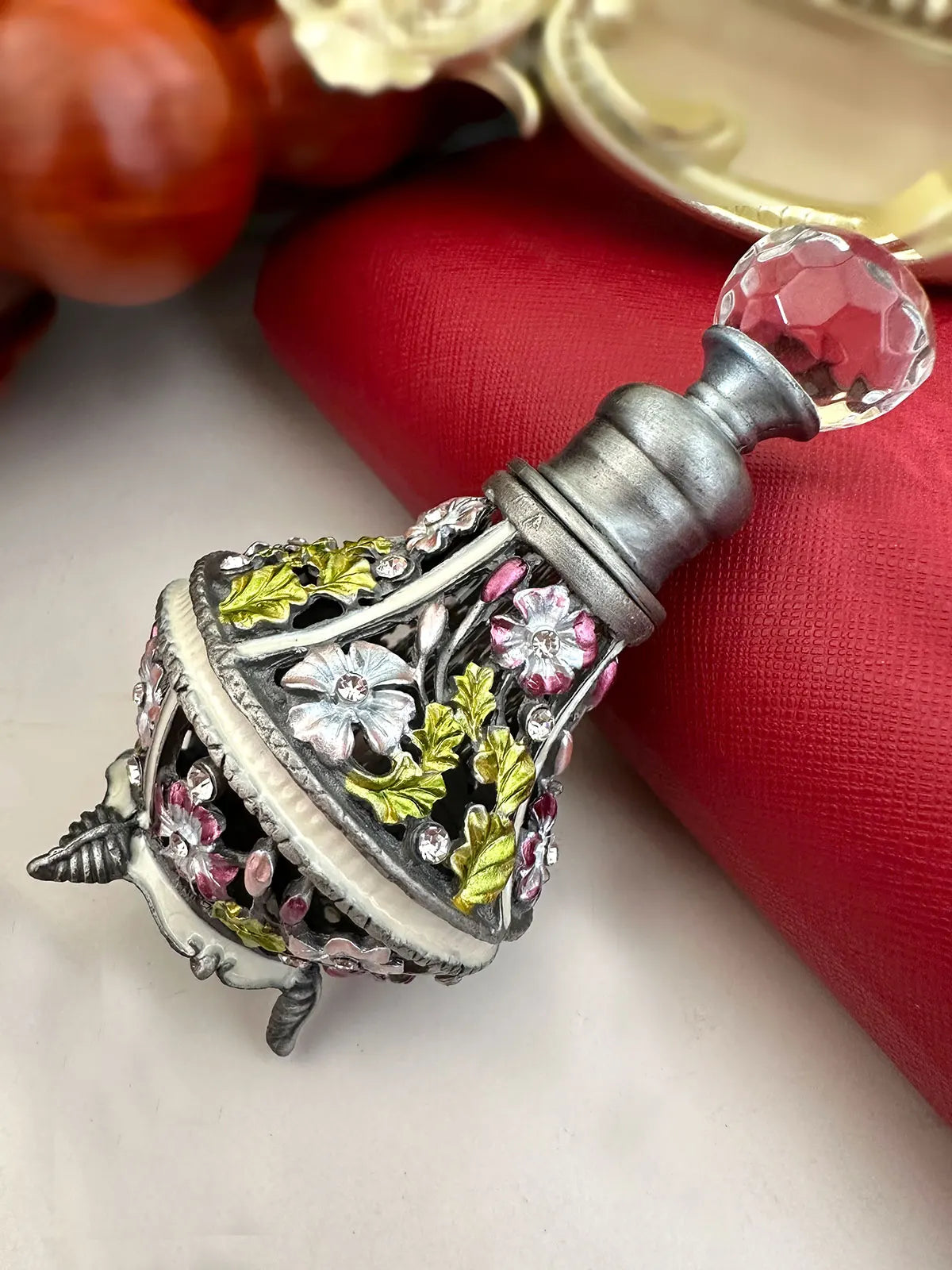 Afralia™ Rhinestone Jeweled Crystal Perfume Bottle - 4ml