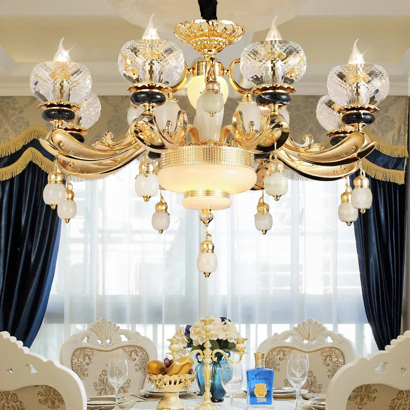 Afralia™ Crystal Chandelier: European Elegance for Living, Dining & Bedroom