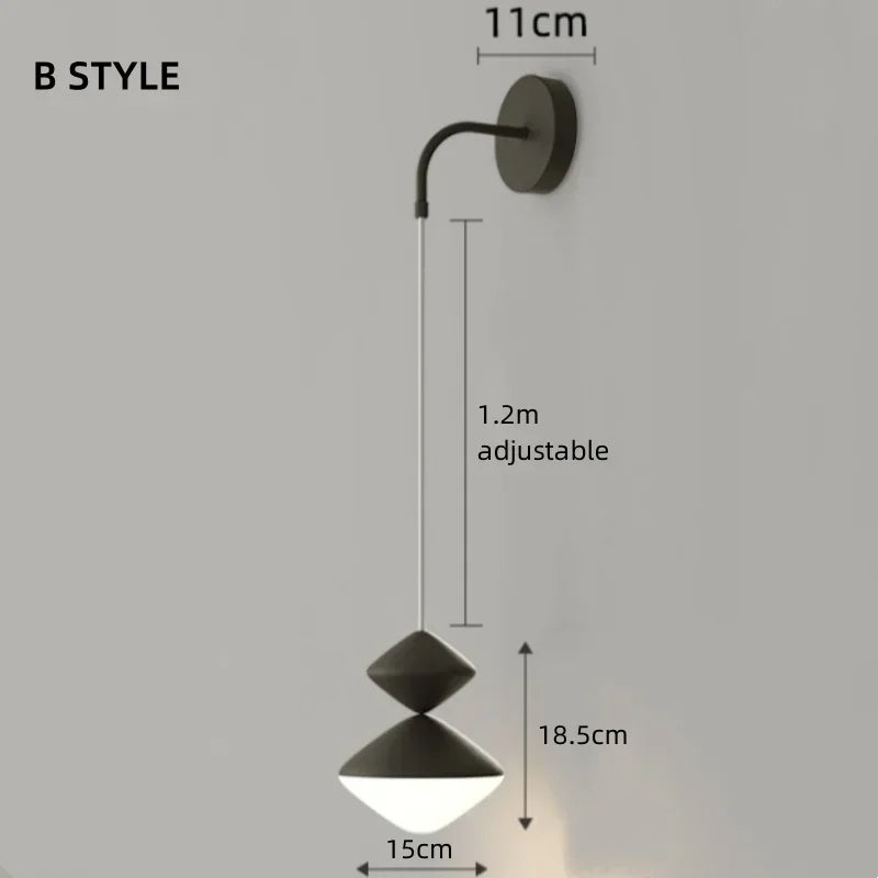 Afralia™ Modern Minimalist LED Pendant Lights Bedroom Study Wall Lamp Living Room Indoor Fixture
