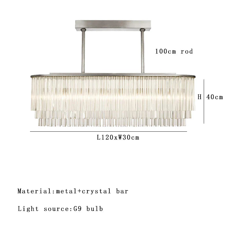 Afralia™ Classic Crystal Bar Chandelier for Hotel Dining Decor