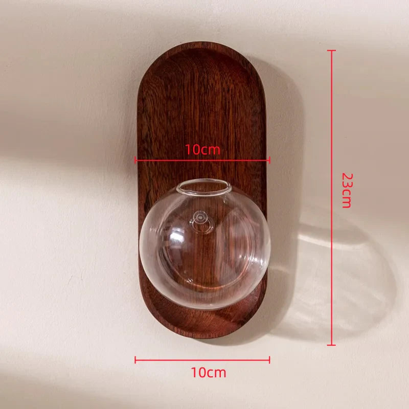 Afralia™ Glass Vase Flowerpot Wall Decoration for Home Décor and Hydroponics