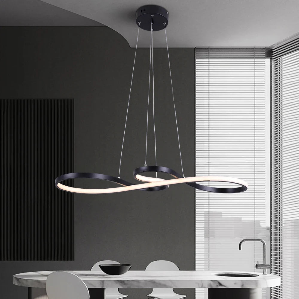 Afralia™ Acrylic LED Chandelier Pendant Light Minimalist Ceiling Lamp for Modern Decor