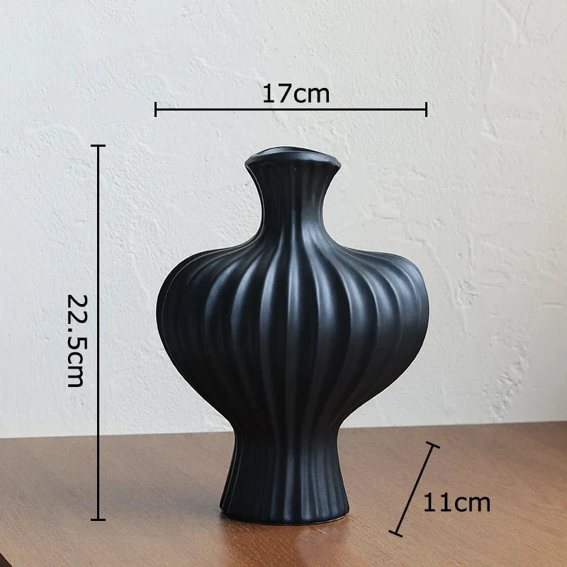 Afralia™ Heart Ceramic Vase for Table Flowers Arrangement and Room Aesthetic Decor