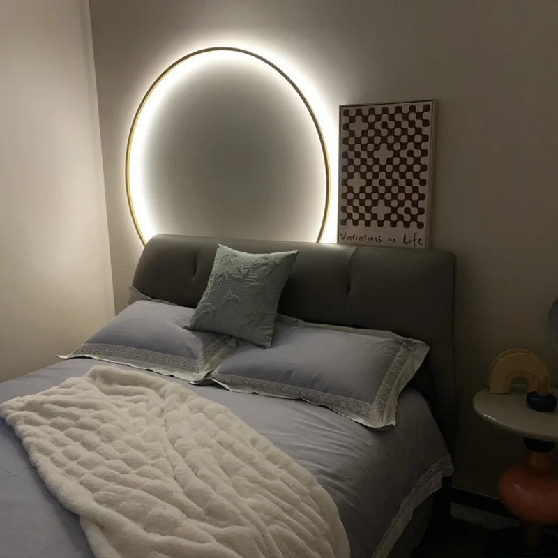 Afralia™ LED Wall Lights for Modern Circle Decor in Bedroom, Living Room, Restaurant