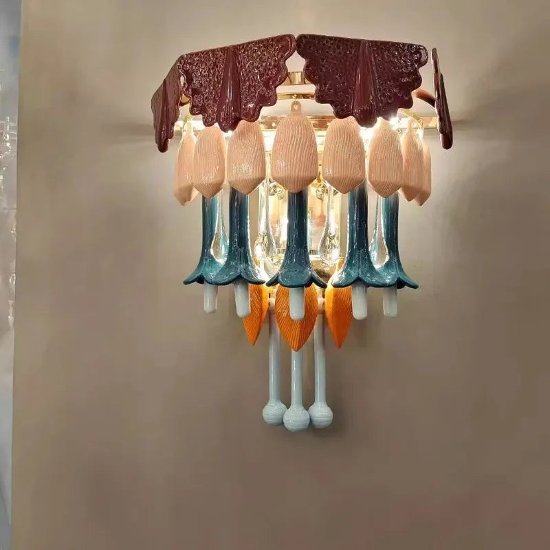 Afralia™ Ceramic Color Chandelier: Creative Art for Living, Dining, Bedroom & Study Rooms